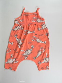 Letní overal pro holky oranžový secondhand Letní overal pro holky oranžový secondhand