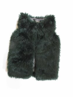 Chlupatá vesta pro holky zelená secondhand Chlupatá vesta pro holky zelená secondhand