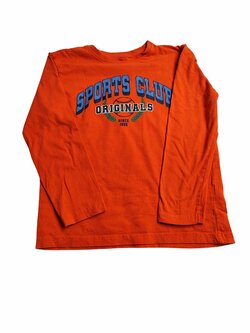 Oranžové triko s nápisem pro kluky dlouhý rukáv secondhand Primark Oranžové triko s nápisem pro kluky dlouhý rukáv secondhand Primark