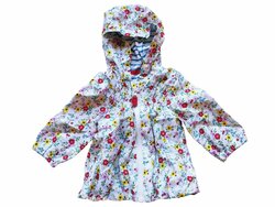 Šustáková bunda bílá s kytičkami pro holky secondhand TU Šustáková bunda bílá s kytičkami pro holky secondhand TU