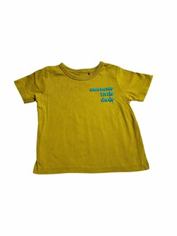 Tmavě žluté triko s nápisem pro kluky secondhand George Tmavě žluté triko s nápisem pro kluky secondhand George
