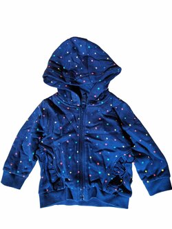 Tmavě modrá mikina s puntíkama pro holky outlet Matalan