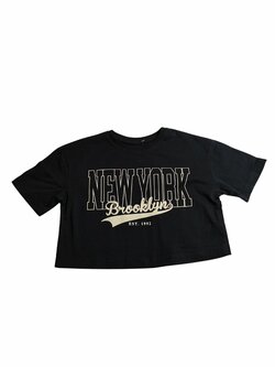 Černý crop top s nápisem pro holky secondhand Primark Černý crop top s nápisem pro holky secondhand Primark