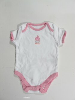 Body pro holky bílo růžové s obrázkem secondhand Body pro holky bílo růžové s obrázkem secondhand