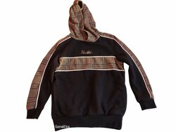 Černo zlatá mikina s kapucí pro kluky secondhand George Černo zlatá mikina s kapucí pro kluky secondhand George