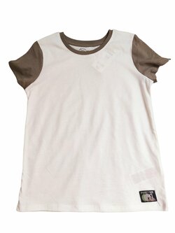 Bílé triko s šedým rukávem pro kluky outlet Pepco