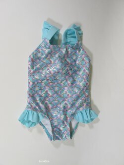 Plavky v celku pro holky stříbrno modré secondhand Plavky v celku pro holky stříbrno modré secondhand