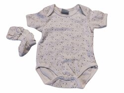 Komplet body + capáčky bílé s hvězdičkami outlet Komplet body + capáčky bílé s hvězdičkami outlet
