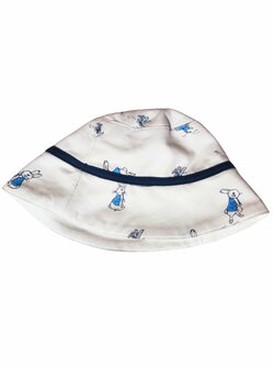 Bílý klobouk se zajíčky secondhand TU