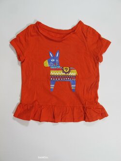 Oranžovo červené triko pro holky secondhand Oranžovo červené triko pro holky secondhand