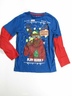 Triko dl.rukáv pro kluky červeno modré secondhand Triko dl.rukáv pro kluky červeno modré secondhand