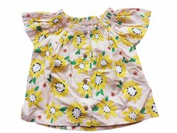 Triko krátké s knoflíky pro holky s kytičkami outlet Triko krátké s knoflíky pro holky s kytičkami outlet