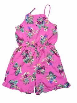 Letní růžový overal s kytičkami pro holky secondhand Primark Letní růžový overal s kytičkami pro holky secondhand Primark