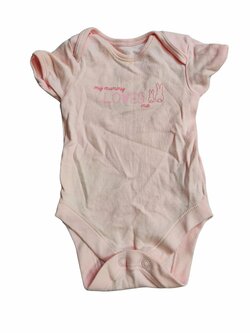 Růžové body s krátkým rukávem pro holky secondhand George Růžové body s krátkým rukávem pro holky secondhand George