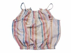 Tílko crop pro holky pruhované světlé secondhand Tílko crop pro holky pruhované světlé secondhand