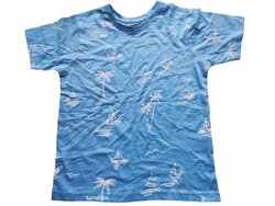 Letní modré triko s obrázky pro kluky secondhand Primark Letní modré triko s obrázky pro kluky secondhand Primark