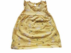 Žluté letní šaty s obrázky secondhand F&F