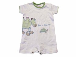 Overal pro kluky krátký bílý s obrázkem secondhand Overal pro kluky krátký bílý s obrázkem secondhand