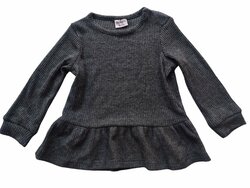 Jarní šedé šaty s dlouhým rukávem secondhand F&F