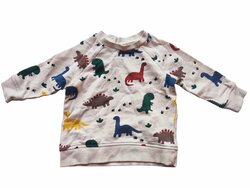 Mikina pro kluky světlá s dinosaury secondhand Mikina pro kluky světlá s dinosaury secondhand