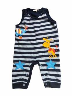 Pruhovaný overal se zvířátky pro kluky secondhand bluezoo