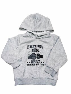 Šedá mikina s nápisem pro kluky secondhand 