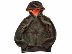 Tmavě zelená mikina s kapucí pro kluky secondhand little kids