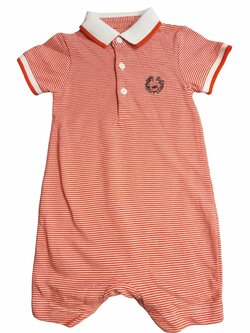 Červený overal s pruhy pro kluky outlet M&Co