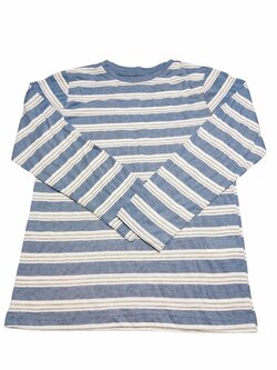 Modré bílé pruhované triko pro kluky dlouhý rukáv secondhand Primark Modré bílé pruhované triko pro kluky dlouhý rukáv secondhand Primark