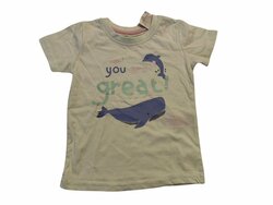 Triko krátké pro holky světle zelinkavé s obrázky outlet Triko krátké pro holky světle zelinkavé s obrázky outlet