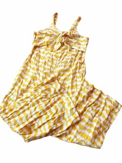 Žlutý strakatý overal pro holky na ramínkách outlet F&F Žlutý strakatý overal pro holky na ramínkách outlet F&F