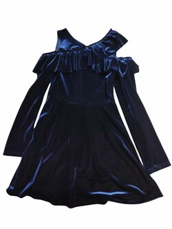 Semišové šaty tmavě modré dlouhý rukáv secondhand Next Semišové šaty tmavě modré dlouhý rukáv secondhand Next