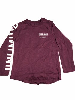 Vínové triko s dlouhým rukávem pro kluky George