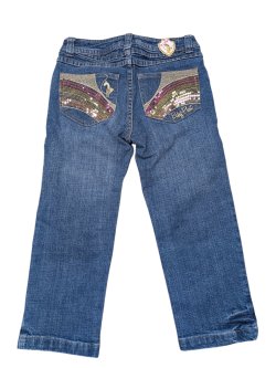 Džíny s flitry pro holky secondhand -
