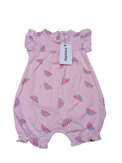 Krátký růžový overal s melouny pro holky outlet -