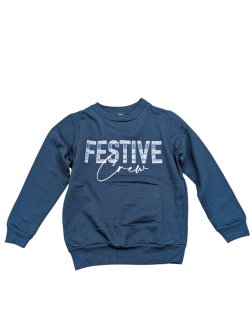 Tmavě modrá mikina pro kluky Festive secondhand secondhand Pep&co Tmavě modrá mikina pro kluky Festive secondhand secondhand Pep&co