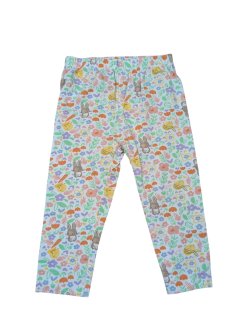 Bílé elasťáky s jarním motivem pro holky secondhand Nutmeg