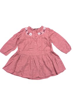 Růžové šaty s dlouhým rukávem pro holky secondhand  secondhand George