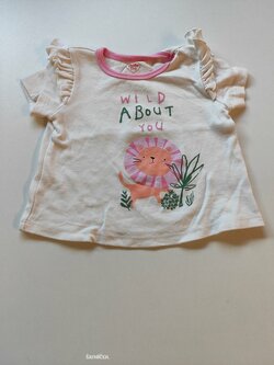 Triko pro holky bílé s obrázkem kr. rukáv secondhand