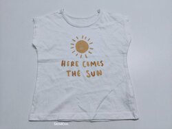 Bílé triko se sluníčkem pro holky secondhand
