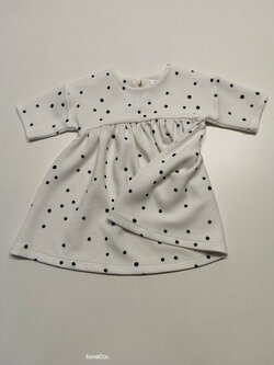 Bílé šaty s puntíkama kr. rukáv secondhand Bílé šaty s puntíkama kr. rukáv secondhand
