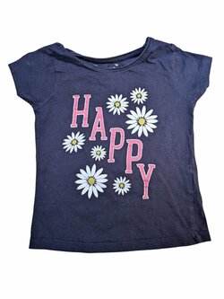 Tmavě modré triko HAPPY pro holky secondhand Primark Tmavě modré triko HAPPY pro holky secondhand Primark