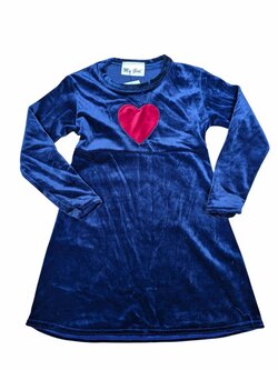 Tmavě modré semišové šaty pro holky secondhand my girl