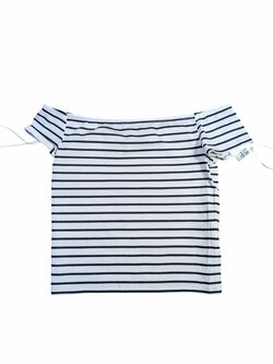 Bílé tričko s černými pruhy pro holky outlet H&M Bílé tričko s černými pruhy pro holky outlet H&M