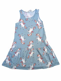 Světle modré šaty s jednorožcem pro holky secondhand H&M Světle modré šaty s jednorožcem pro holky secondhand H&M
