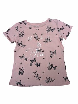 Růžové tričko s obrázky motýlů pro holky outlet Primark