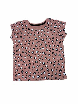 Tmavě růžové triko se vzorem pro holky outlet Primark