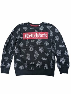 Černá mikina s obrázky pro kluky secondhand C&A