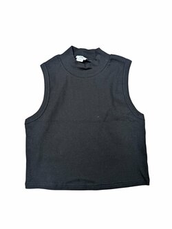 černý top bez rukávů pro holky secondhand river island