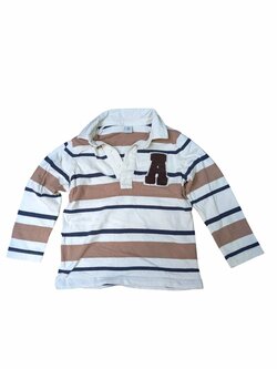 Pruhovaná polokošile s dlouhým rukávem pro kluky secondhand TU